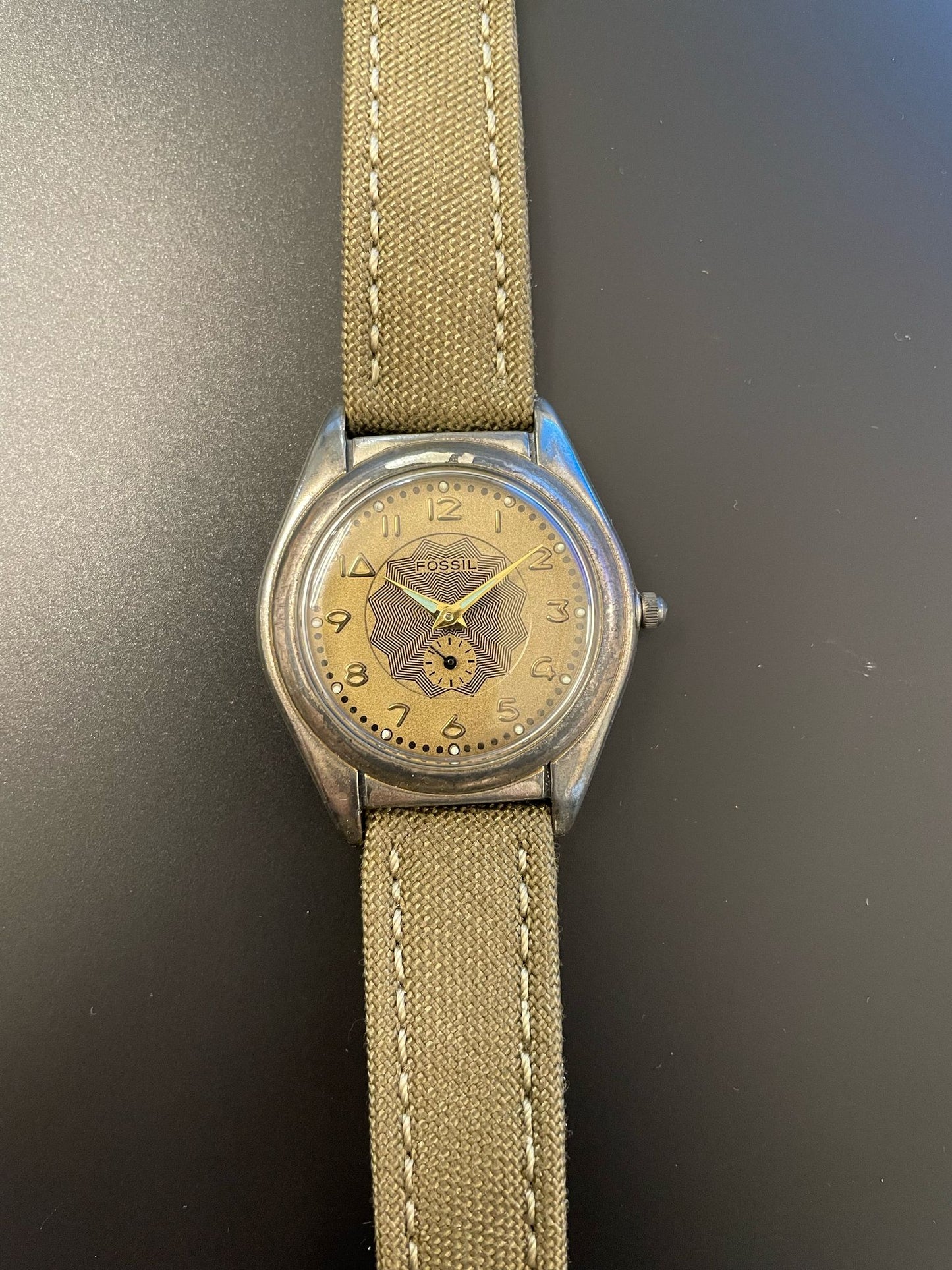 Orologio Fossil verde militare nuovo 35mm
