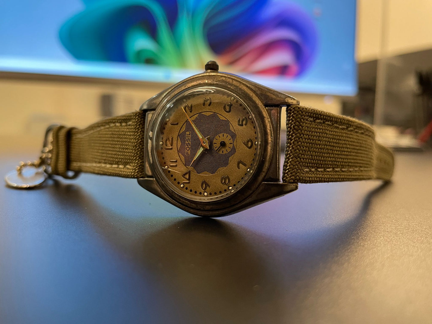 Orologio Fossil verde militare nuovo 35mm