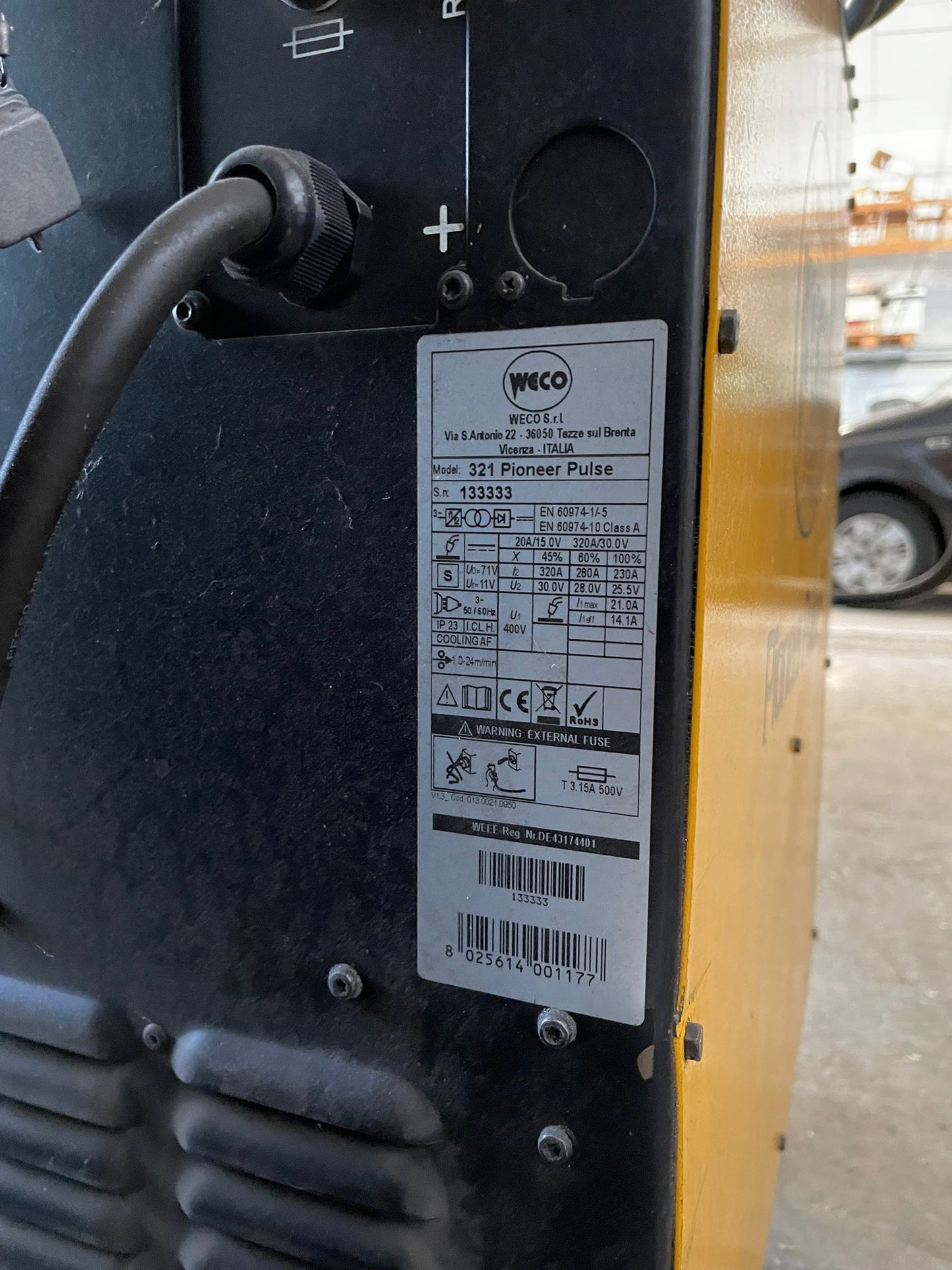 Saldatrice WECO Pioneer Pulse 321 – Professionale MIG/MAG Pulsata
