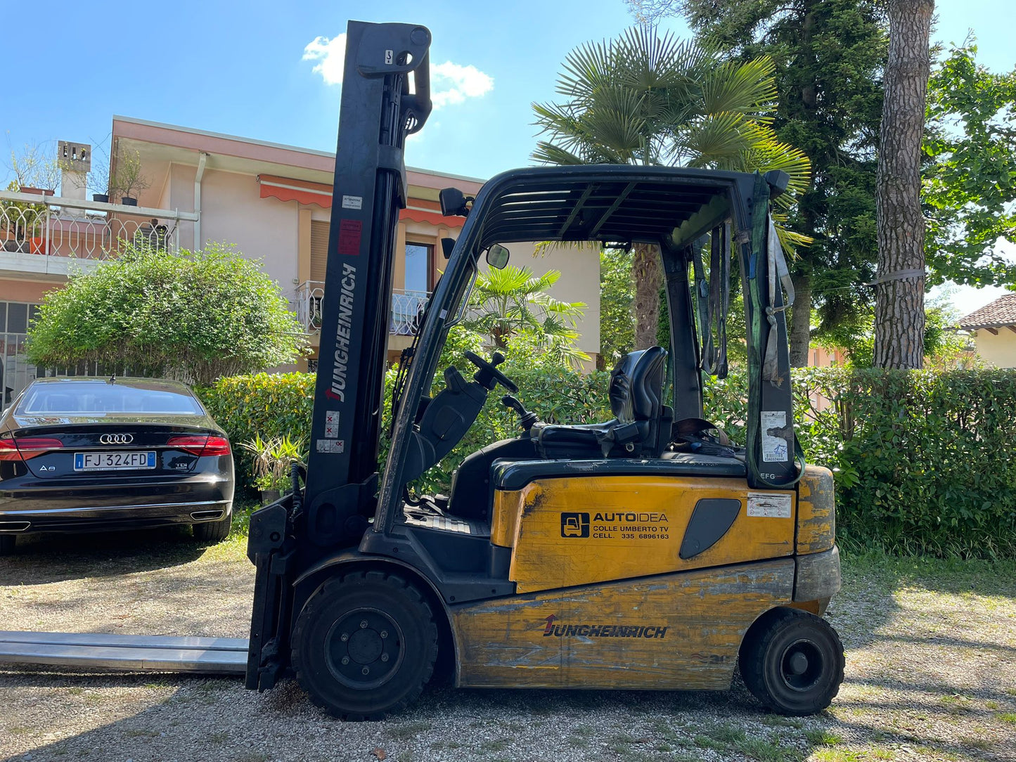 Muletto Jungheinrich EFG430 montante duplex