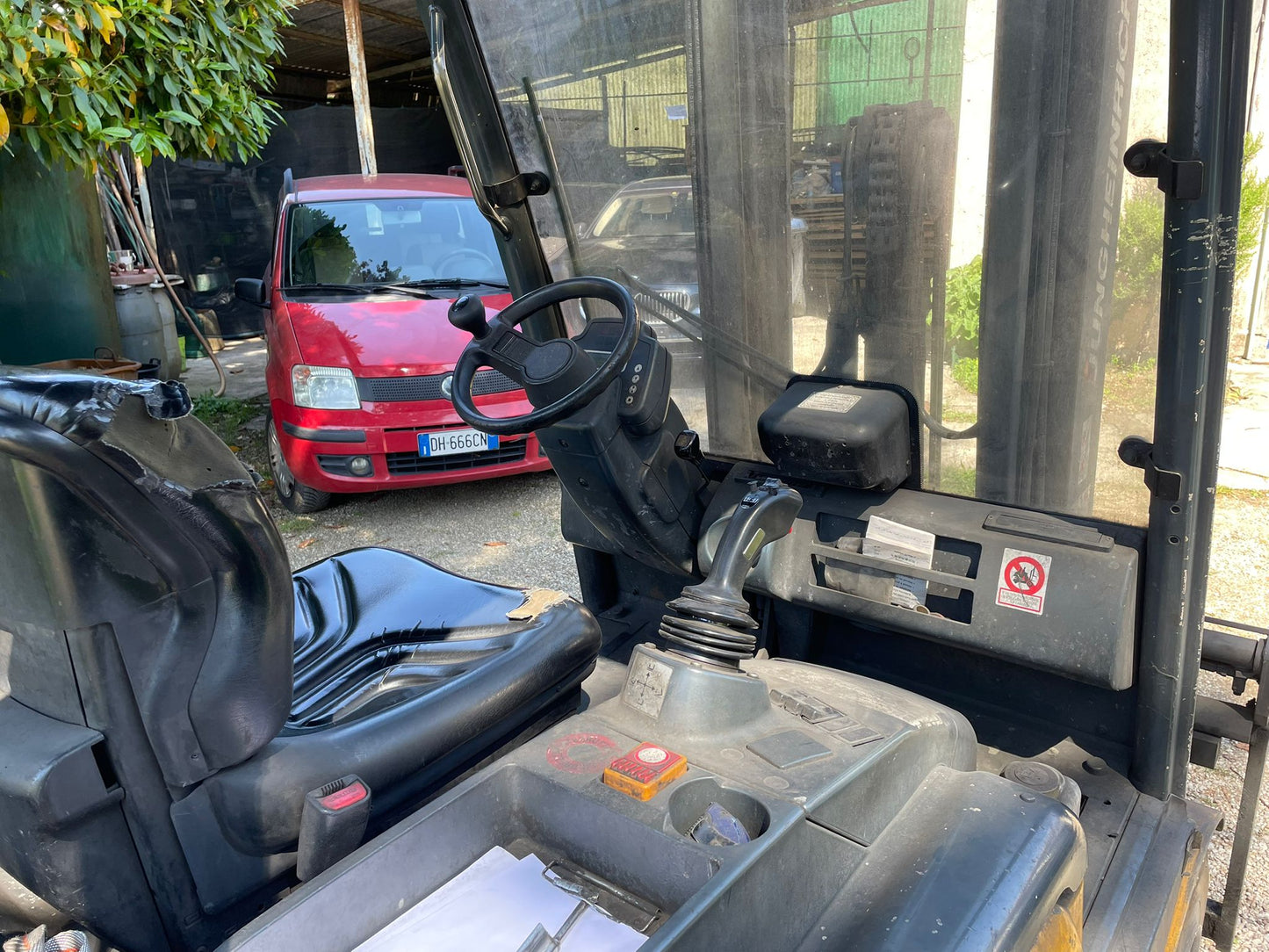 Muletto Jungheinrich EFG430 montante duplex