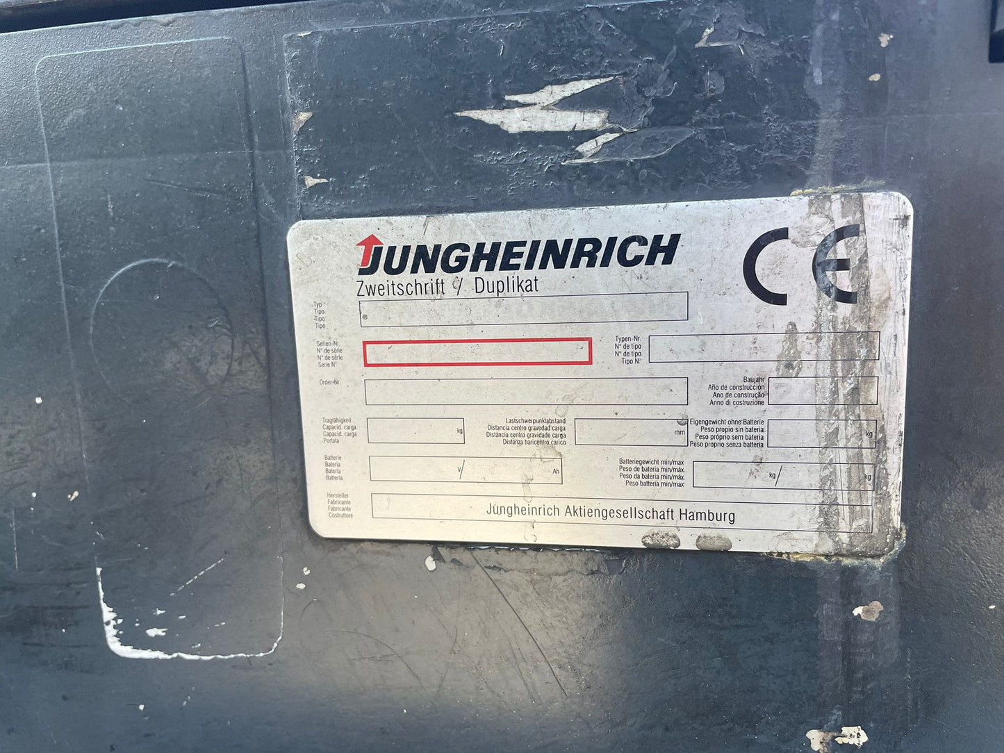 Muletto Jungheinrich EFG430 montante duplex