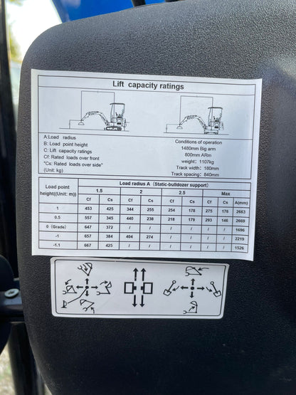 Miniescavatore Rippa carro all. 12q motore Kubota